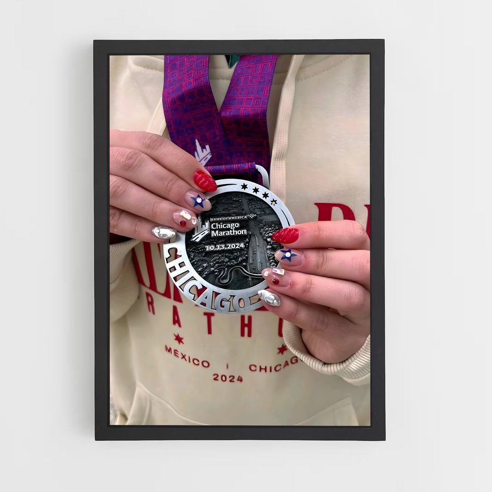 Poster Chicago marathon – affiche Athlétisme (vue 2)